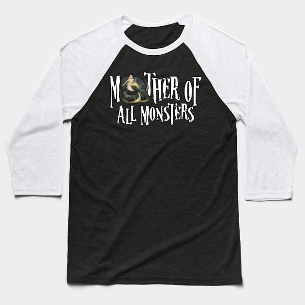 Mother of All Monsters Baseball T-Shirt by Mystik Media LLC